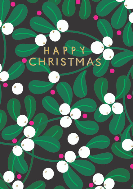 Happy Christmas Mistletoe (153x108mm) (X26RED XGREEN03)