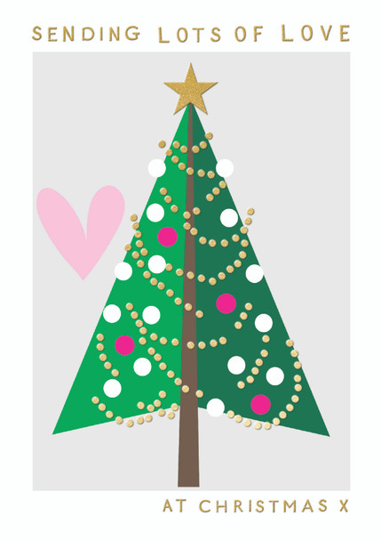 Lots Of Love At Christmas/Tree (153x108mm) (X26RED XGREEN07)