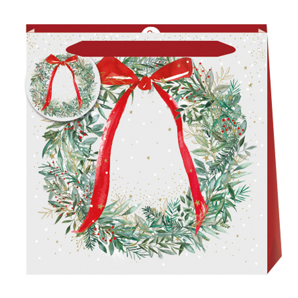 Gift Bag Medium- SALE Deck The Hall (W22xH22xD8cm) (X26PKBM 13610203)