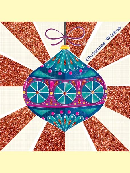 SALE- Pkt 5 Copper Flitter - Bauble (1.04ea; 126x126mm) (X26RED XCELLO05)