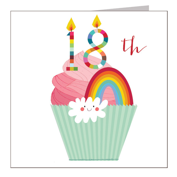 HB- 18th Birthday Cupcake (140x140mm)