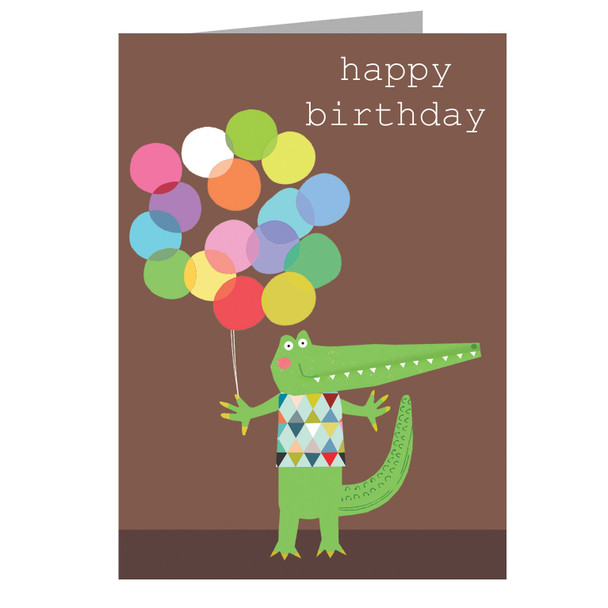 HB- Crocodile with Balloons (160x115mm)