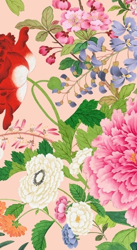 Guest Towel- Museum Fine Arts-Profusion of Flowers Shell Pink Pkt15