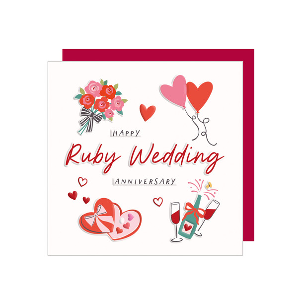 ANN- Ruby Wedding Anniversary (SQ 150mm)