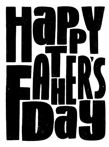 Father's Day- Black Text (100 x 135mm)