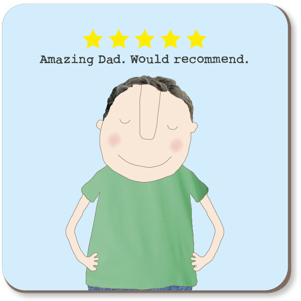 Coaster - Five Star Dad (10x10cm Cork Backing) (F26ROS CST092)
