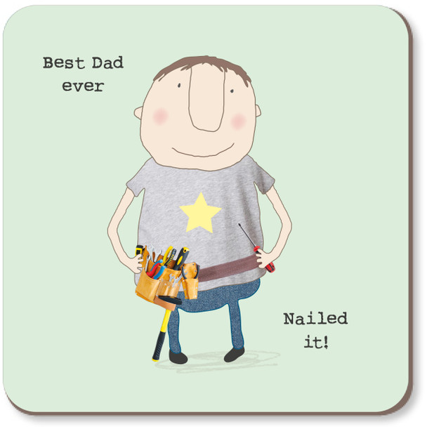 Coaster - Nailed It (10x10cm Cork Backing) (F26ROS CST098)