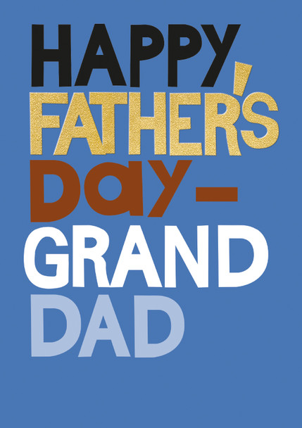 Father's Day- Granddad/Blue (gold foil 170x120mm)
