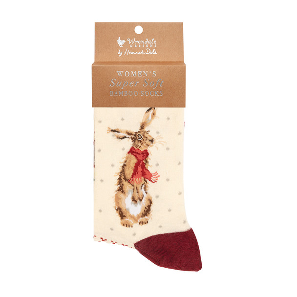 Sock Bamboo - Winter Hare CREAM (US6-10)