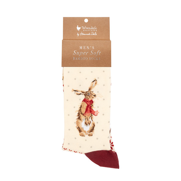 Sock Mens Bamboo - Winter Hare (US8-12)