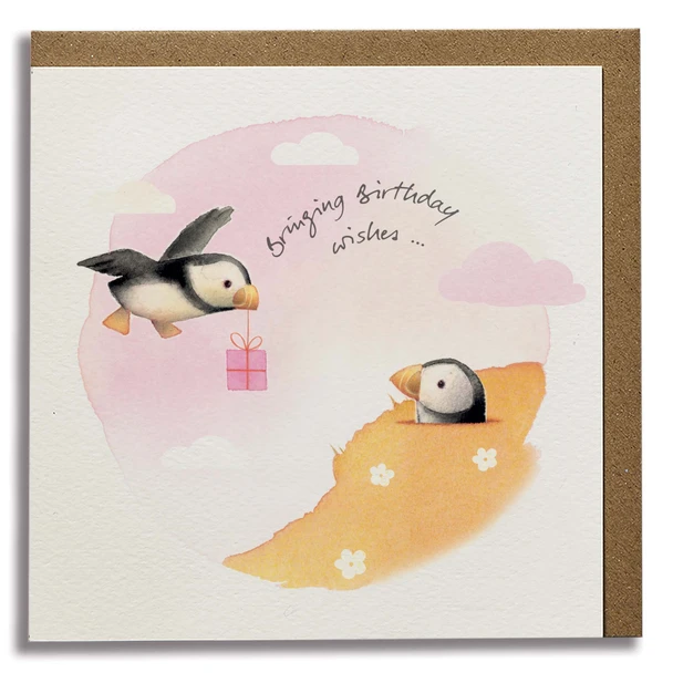 HB- Puffins bringing Birthday Wishes