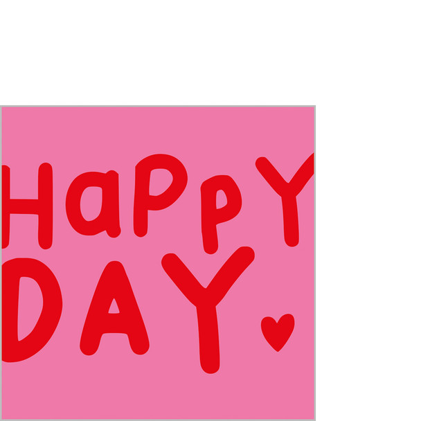 Happy Day Heart Pink Red-Cocktail