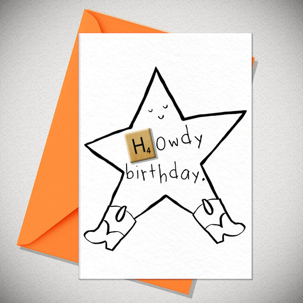 HB- Howdy Birthday (Handfinished w Tile)