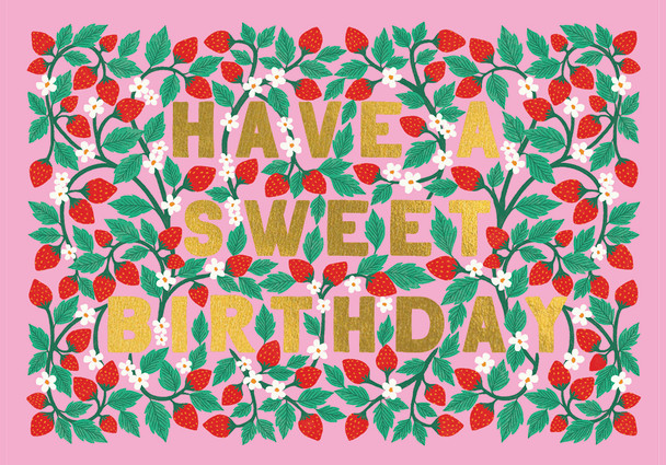 Litttle Wonders HB- Strawberries (105x150mm Foiled)