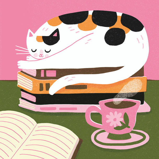Sunpatch Cats- Book Stack Cat (138SQ)