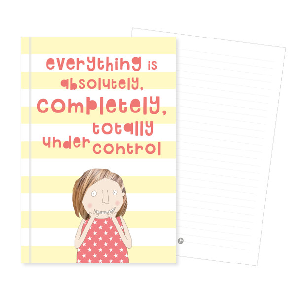 A5 Lined Hardback Notebook- Under Control (Ribbon Marker)