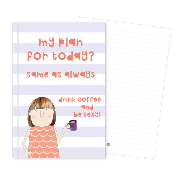 A5 Lined Hardback Notebook- Plan For Today (Ribbon Marker)