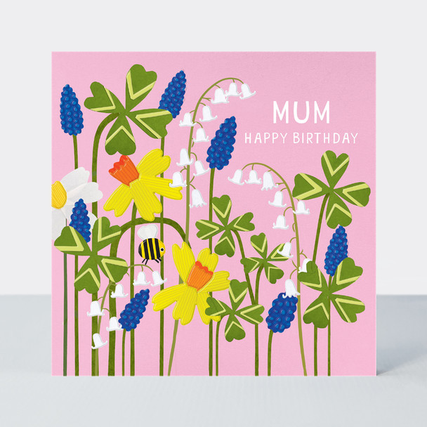 Paper Petal HB- Mum Spring Petals Bee (Embossed)