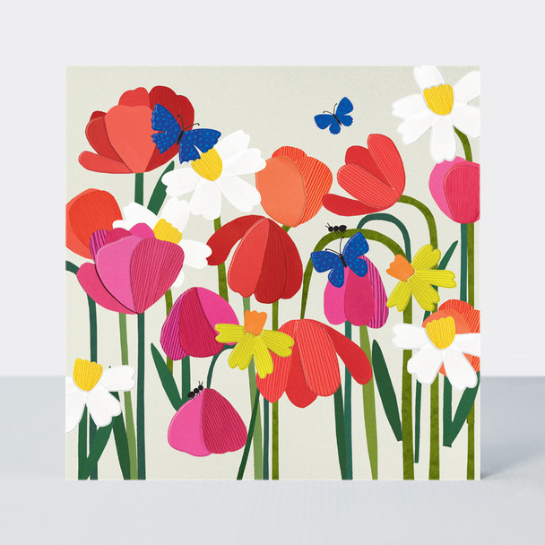 Paper Petal - Daffodils Tulips Butterflies (Embossed)
