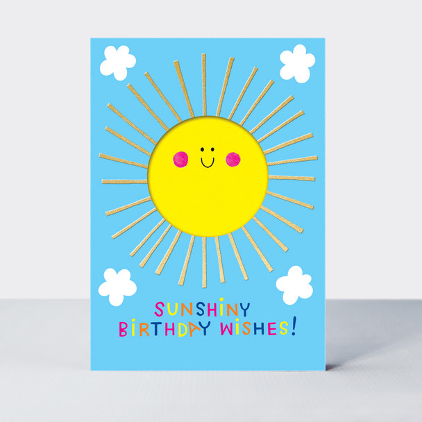 HB- Sunshiny Bday Wishes (Diecut Window, Double Side Print, Foiling)