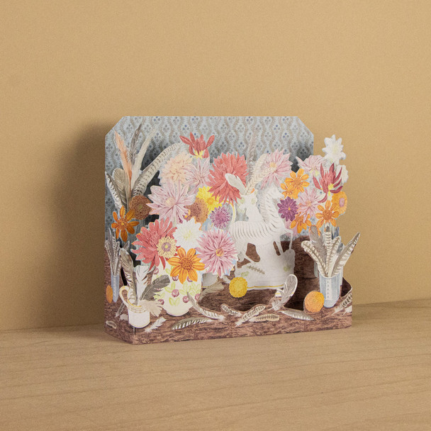 Angie Lewin- Zebra, Dahlias & Feathers (3D Die-cut)