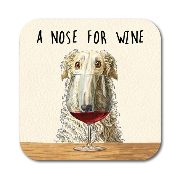 Coaster - Nose For Wine (10x10cm Cork Backing)