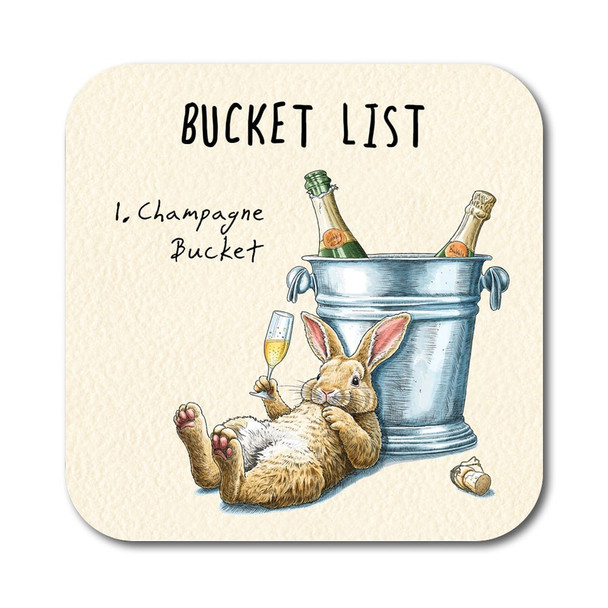 Coaster - Bucket List (10x10cm Cork Backing) (BEW XX34)