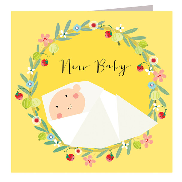 NB- New Baby Yellow (Silver Foiled, 140x140mm)