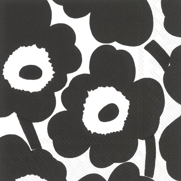Marimekko - Unikko Black White-Cocktail