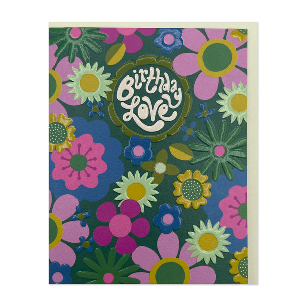 Small Card HB- Love Floral (95x125mm, Spot UV, Emboss)