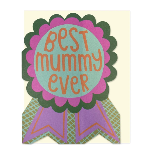 Small Card HB- Best Mummy (95x125mm, Die Cut)