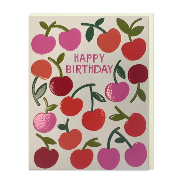 Small Card HB- Cherries (95x125mm, SpotUV, Emboss)