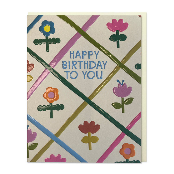 Small Card HB- Flower Trellis (95x125mm, Spot UV, Emboss)