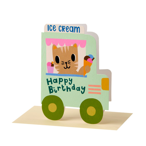 Small Card HB- Icecream Van (95x125mm, Die Cut)