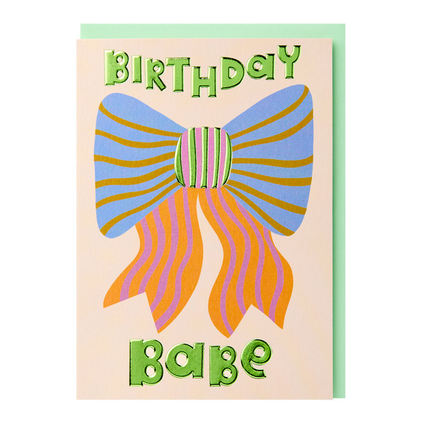 HB- Babe Bow (Embossed, Green Foil)