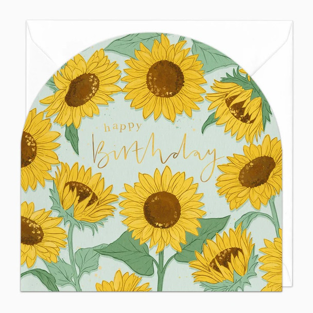 Arched HB- Teal Sunflowers (unbagged)