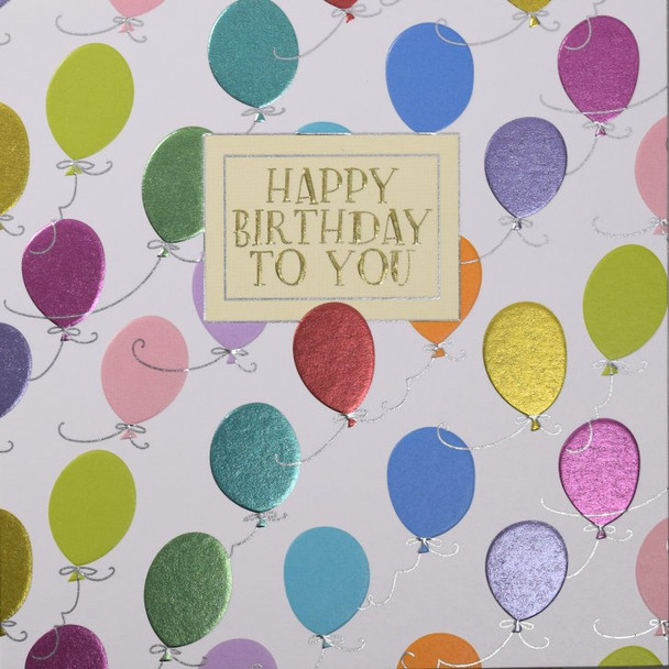 HB- Birthday Balloons On White