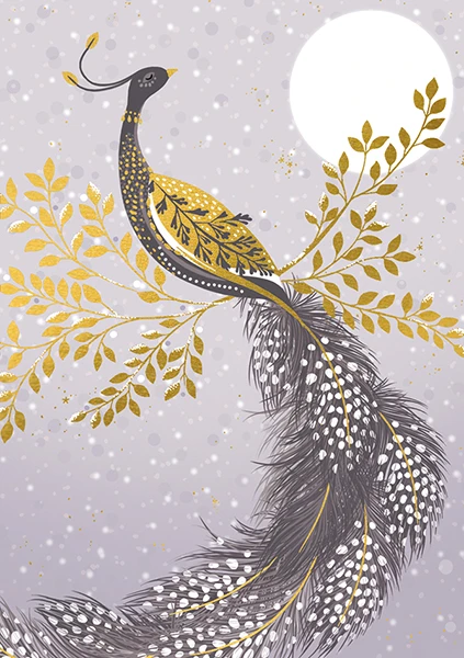 SM Peacock & Moon (foiled) (X26ART SAX25)