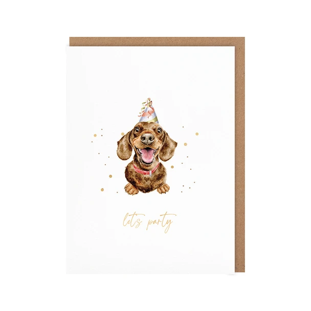 Small Card HB- Waggy Tails and Barks (Gold Foiled, 120mm x 90mm)
