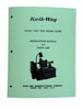 Kwik Way Model SDL Brake Lathe Manual