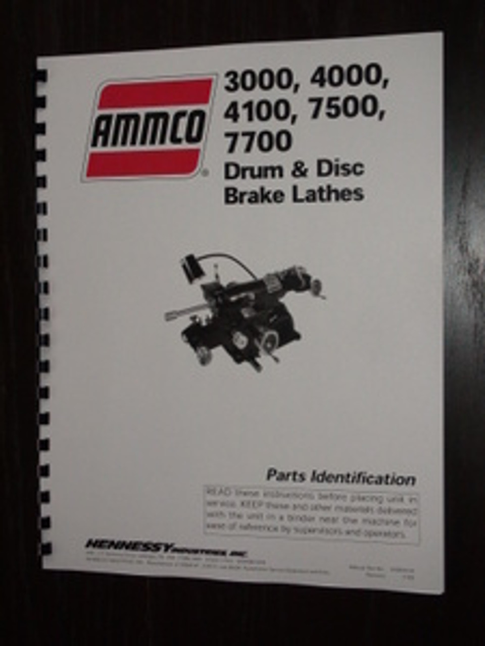 Ammco 3000, 4000, 4100, 7500, 7700 Manual