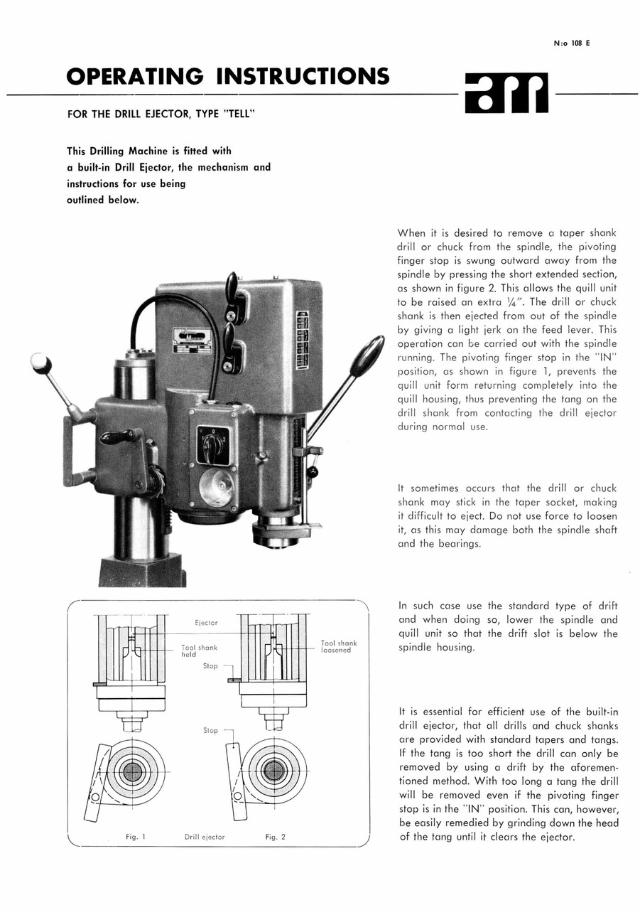 Arboga Maskiner Model L2508W Manual