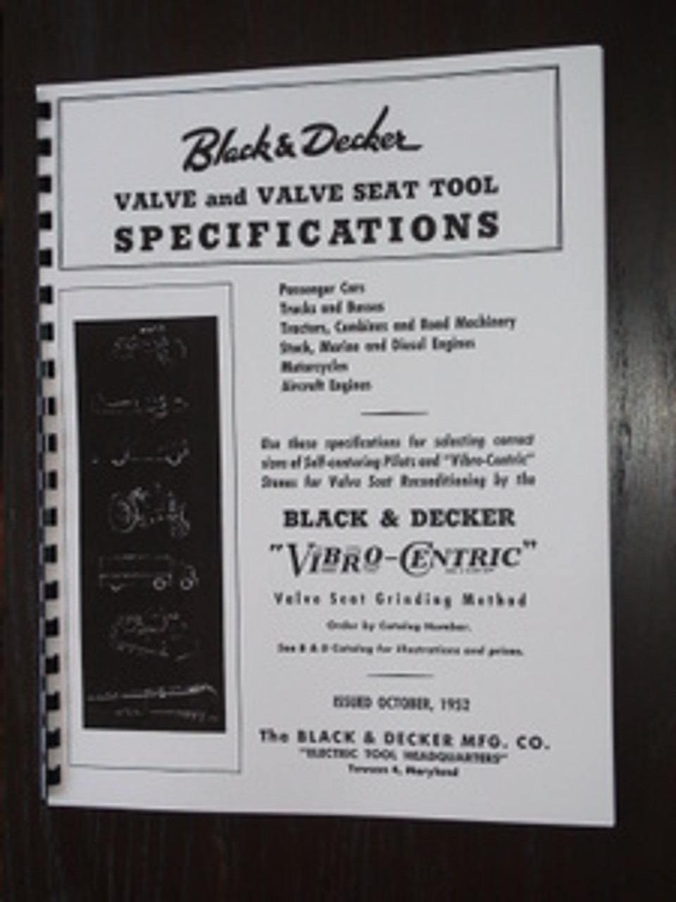 Black & Decker 1952 Specification Handbook