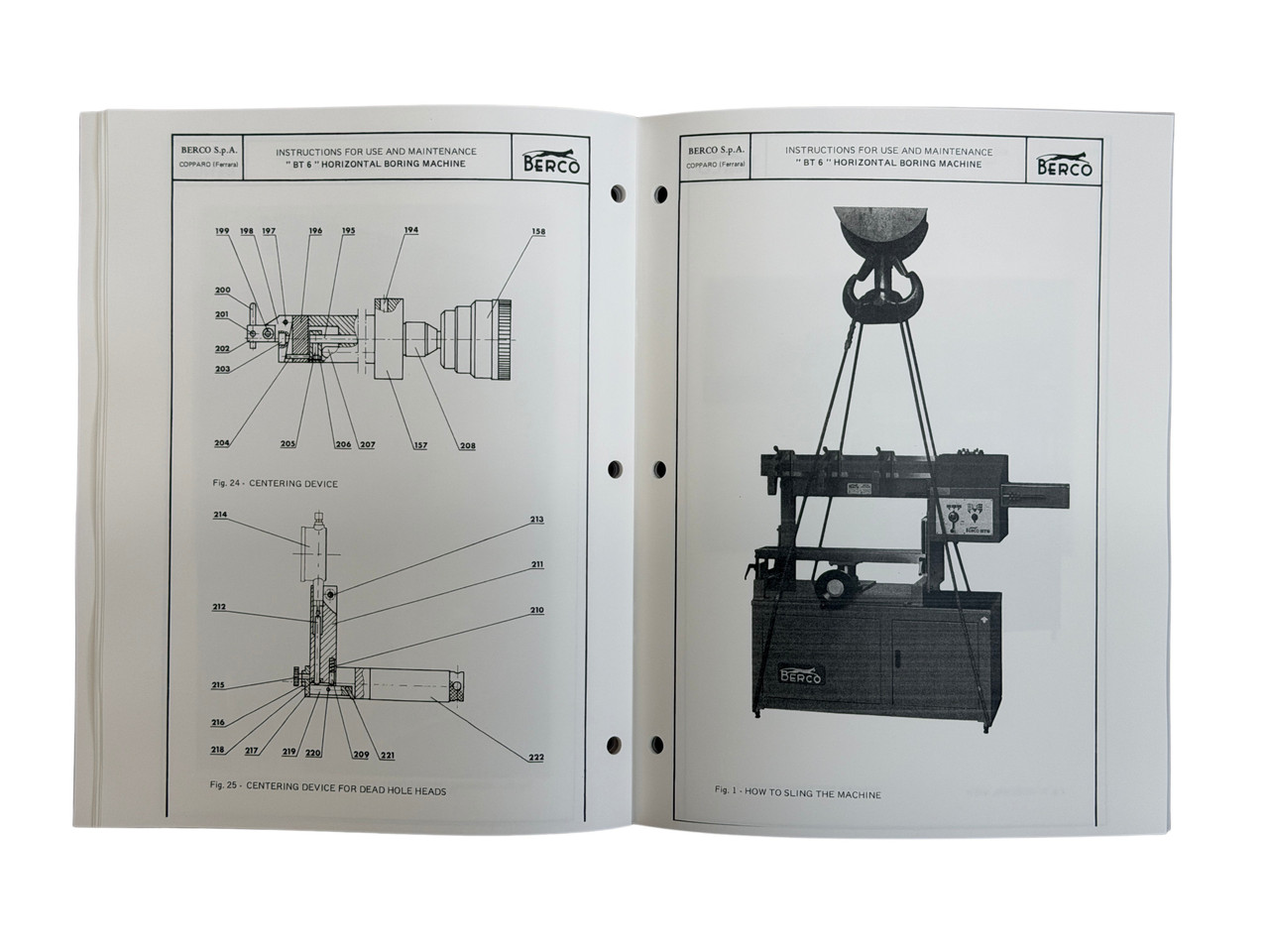 Berco Model BT6 Line Bore Machine Manual