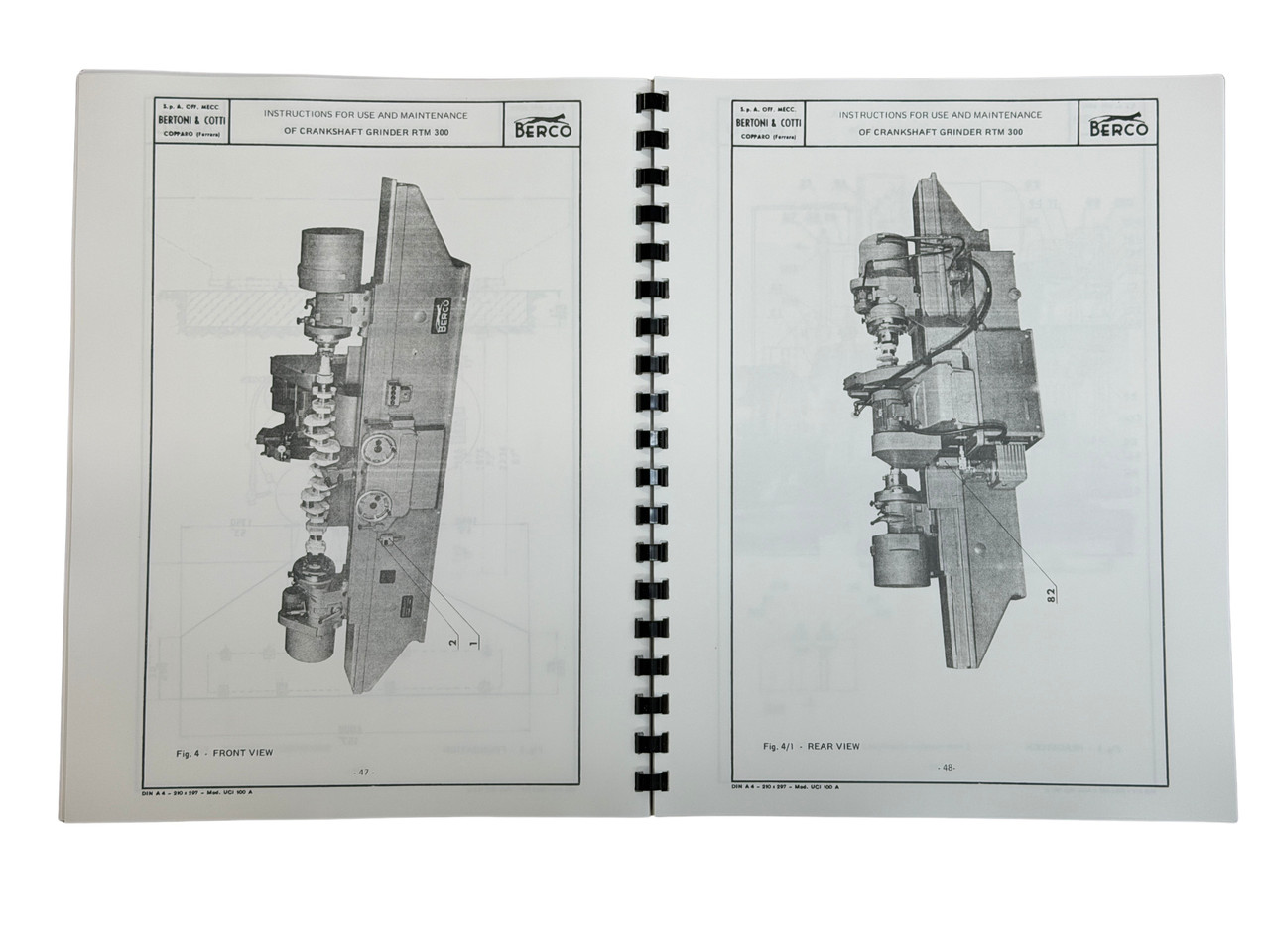 Berco Model RTM300 Crankshaft Grinder Manual