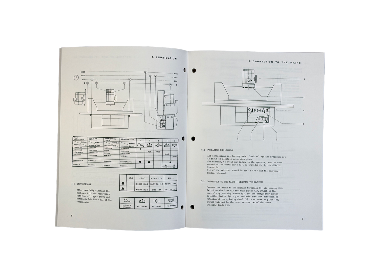 Berco Model SPY320 & 360 Surface Grinder Manual