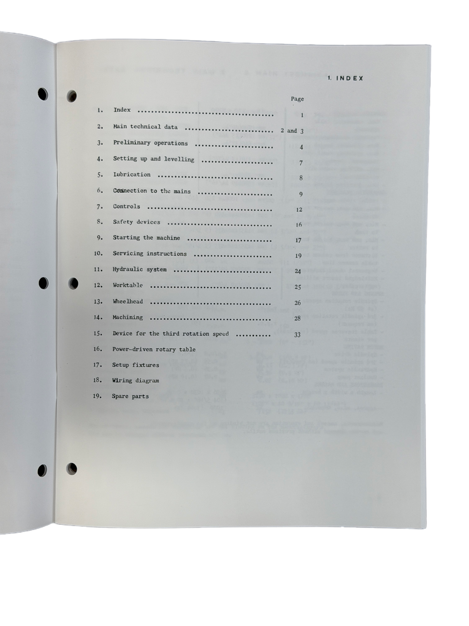 Berco Model SPY320 & 360 Surface Grinder Manual