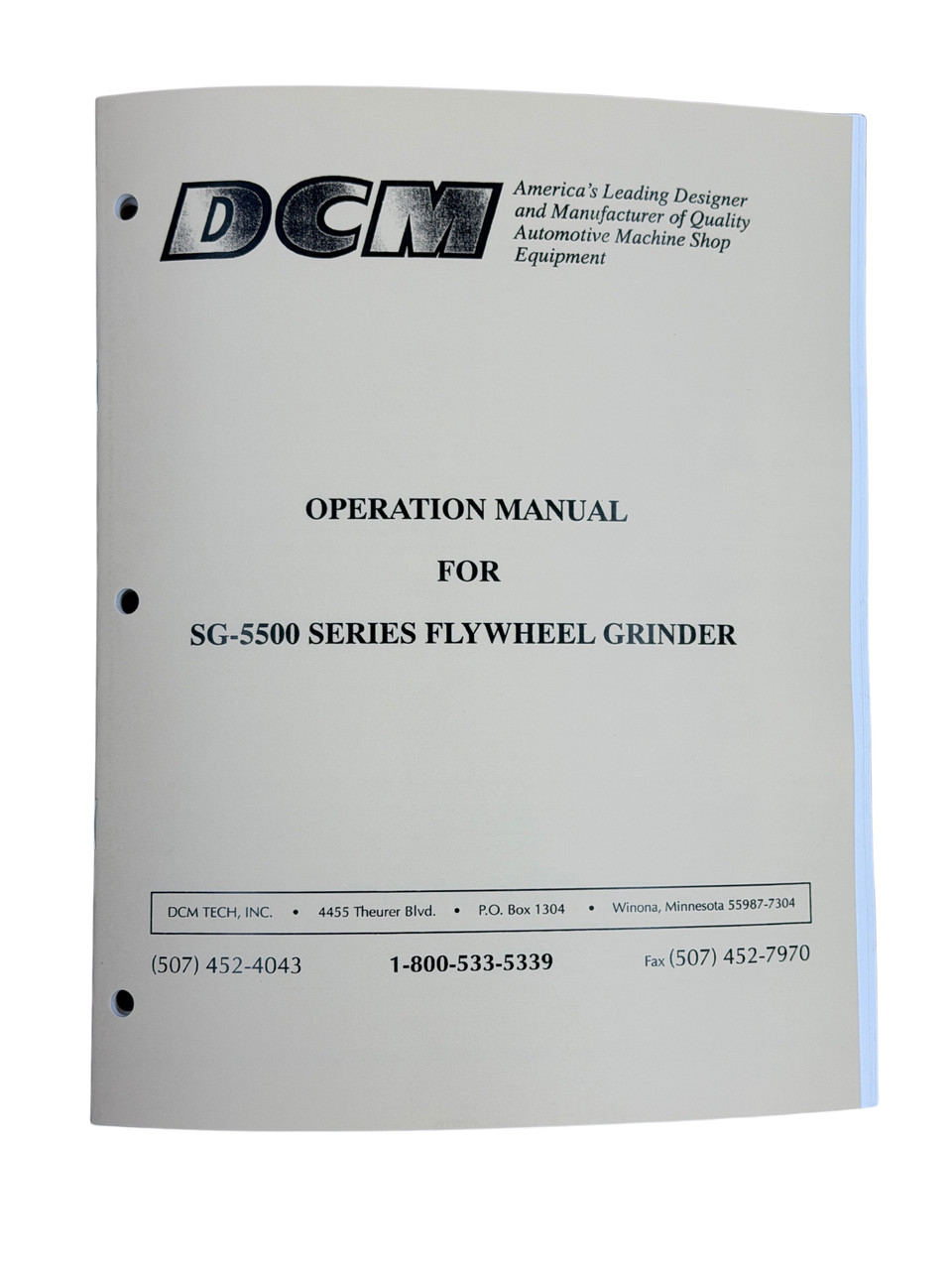 DCM Model SG-5500 Flywheel Grinder Manual