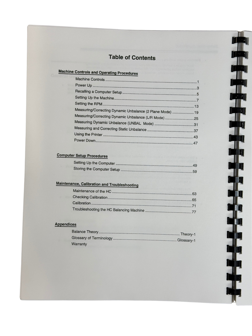 Hines Model HC500MC Crankshaft Balancer Manual