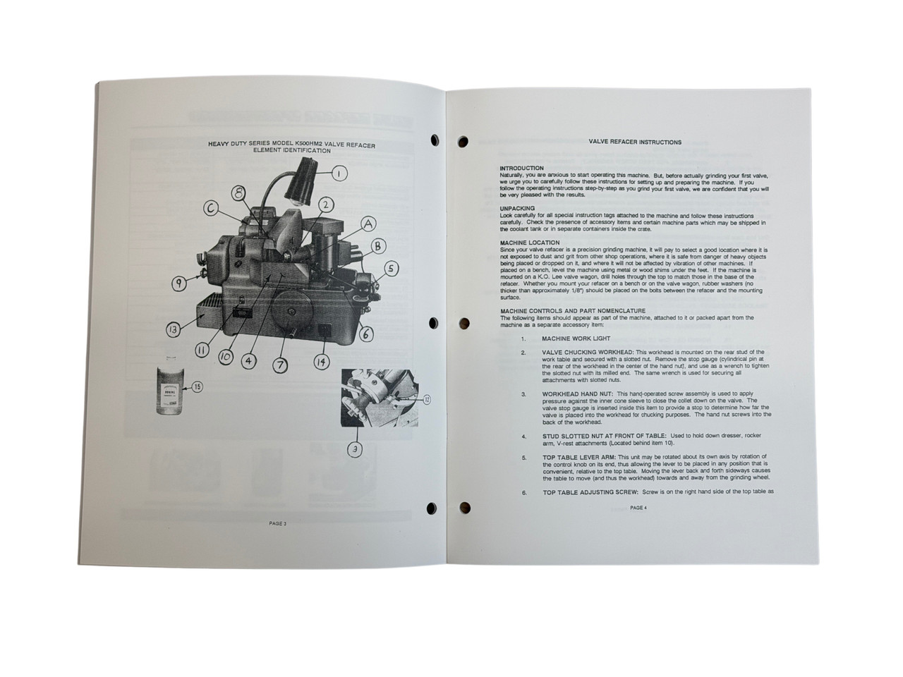 KO Lee Model K500HM2 Valve Grinder Manual